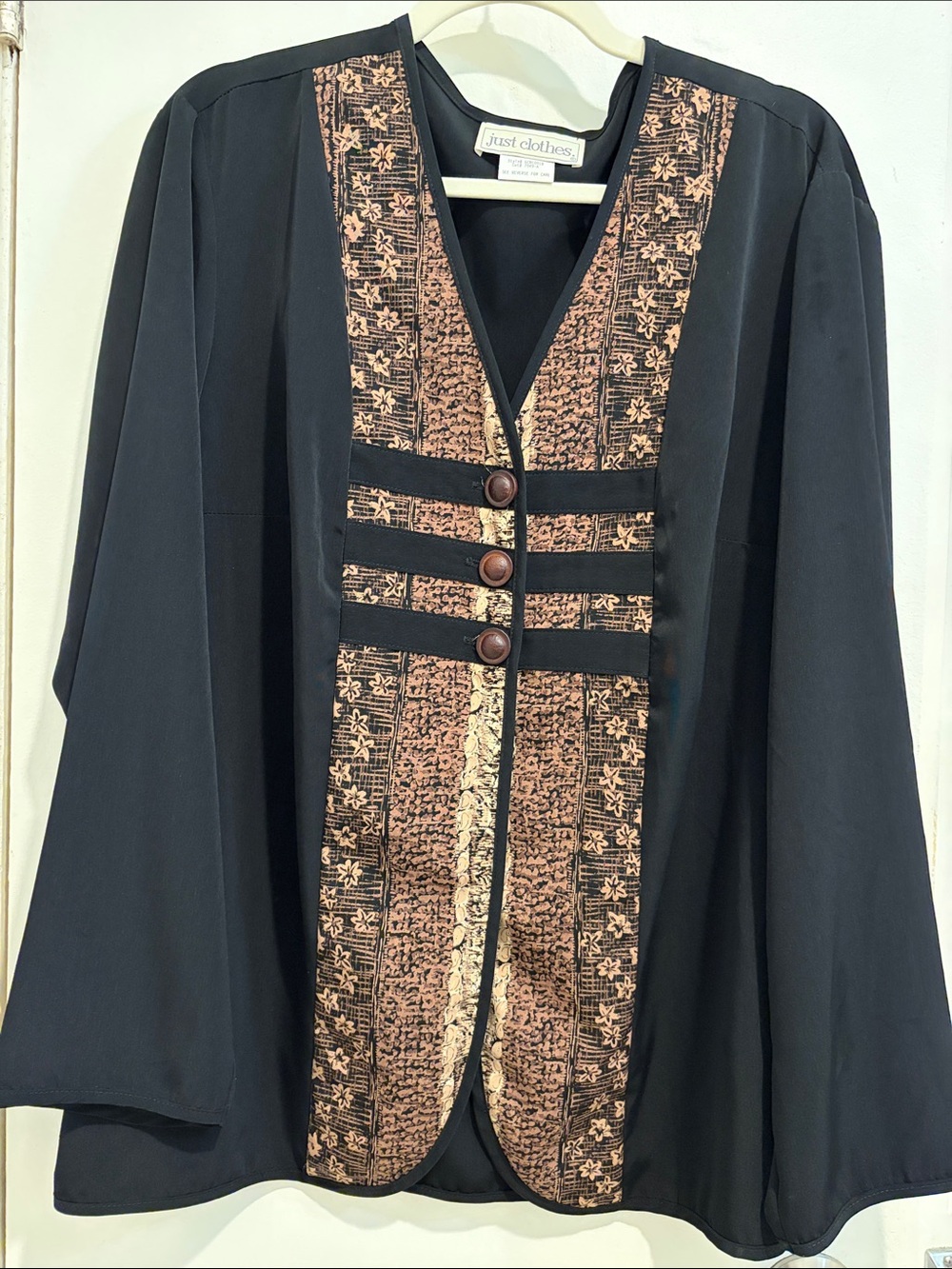 Black Embroidered Trim Jacket